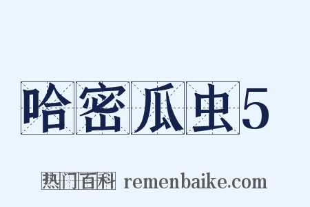 哈密瓜虫5是什么意思的图片